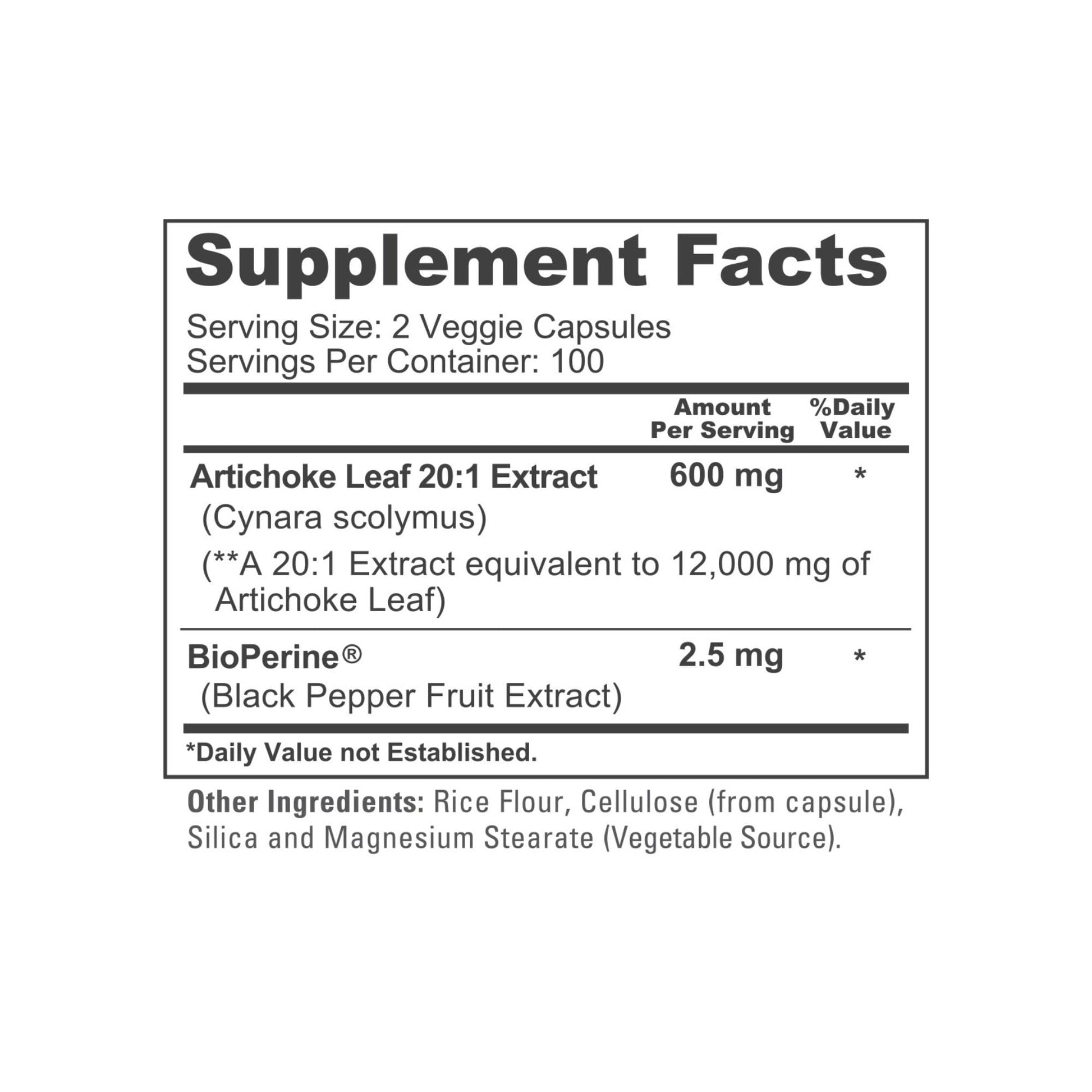 NusaPure Artichoke 20:1 Extract, 600 mg Equivalent to 12,000mg 200 Veggie caps (Non-GMO, Gluten Free) NusaPureAu supplements