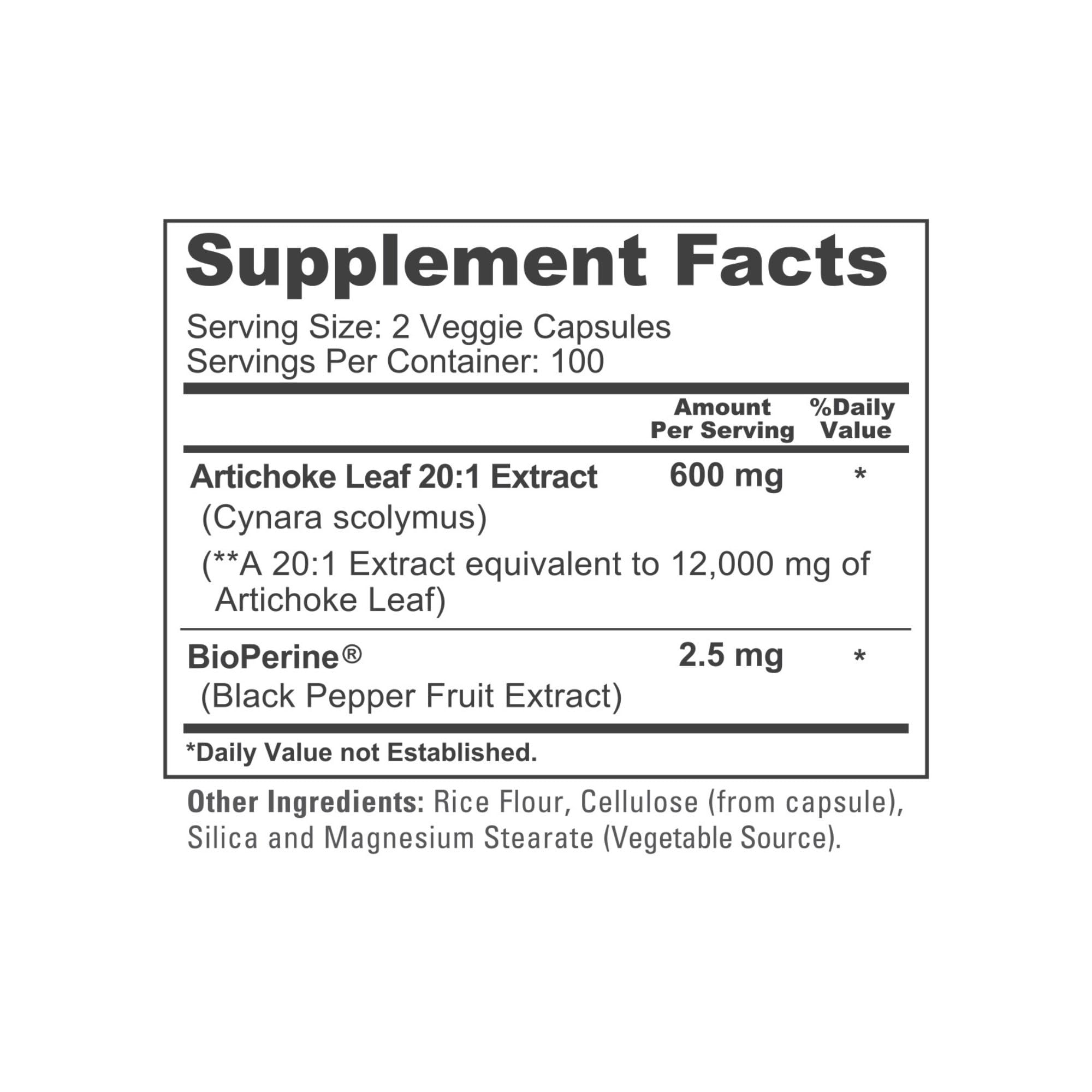 NusaPure Artichoke 20:1 Extract, 600 mg Equivalent to 12,000mg 200 Veggie caps (Non-GMO, Gluten Free) NusaPureAu supplements