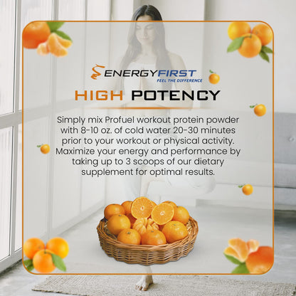 EnergyFirst Prefuel Pre-Workout Powder, Orange Flavor, Boost Energy, Creatine Monohydrate EnergyFirstUS supplements