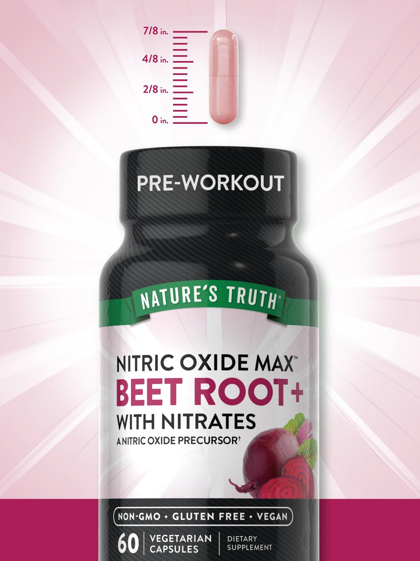 Nature's Truth Beet Root Capsules | 60 Count | Nitric Oxide Supplement for Men and Women Nature's TruthUS supplements