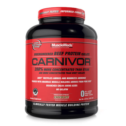 MuscleMeds, Carnivor Beef Protein Isolate Powder 56 Servings, Chocolate, 72 Ounce MuscleMedsUS supplements