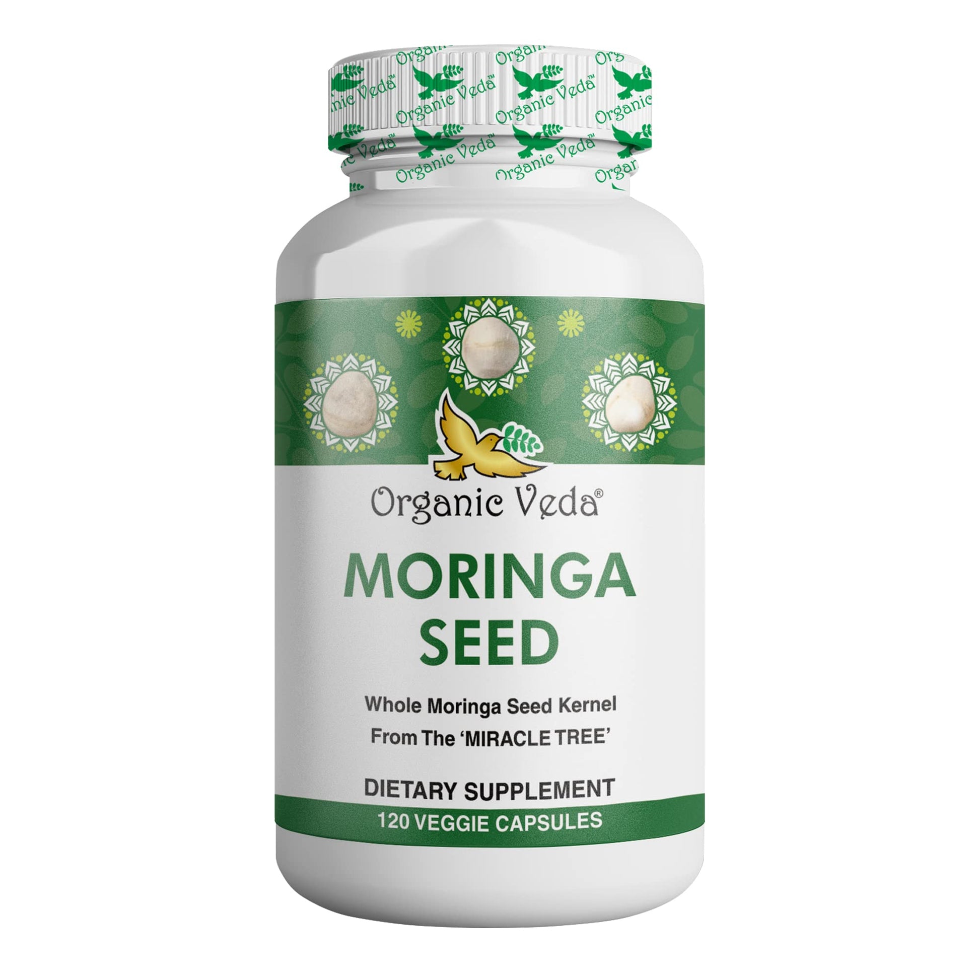 Organic Veda Moringa Seed Capsules - Pure Organic Moringa Capsules Seed Powder Organic VedaUS supplements