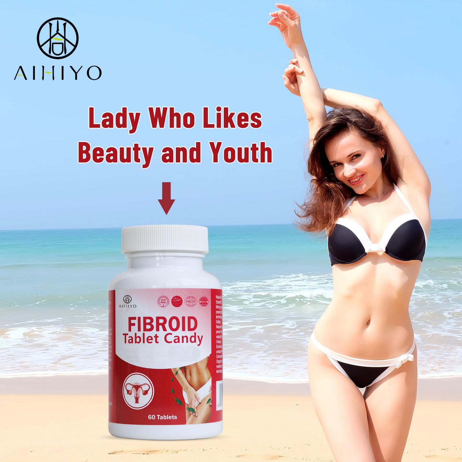 AIHIYO Herbal Tablets for Women's Wellness, 1000mg Pill Supplement, Supports Menstrual Comfort & Hormonal Balance, 60 Tablets AIHIYOAu supplements