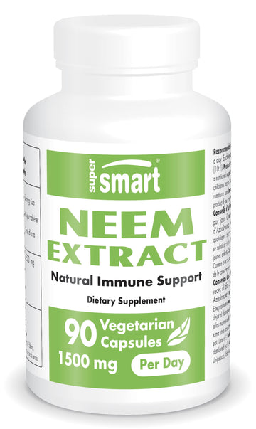 Supersmart - Neem Supplement 1500 mg per Day (Azadirachta Indica Leaf Oil Extract) SupersmartUS supplements