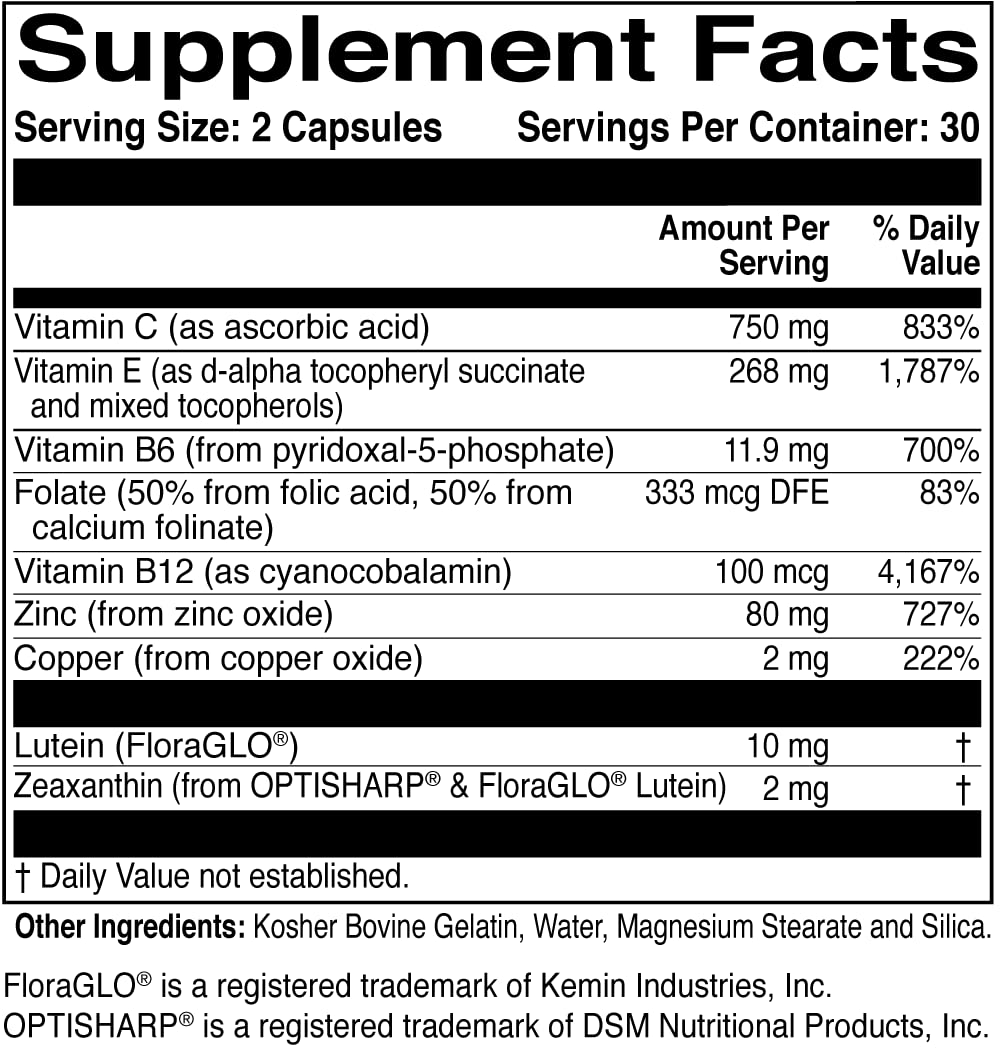 ScienceBased Health MacularProtect AREDS 2 Formula – Eye Health Vitamin & Mineral Supplement with Lutein, Zeaxanthin & B Vitamins for Macular & Vision Support – 60 Capsules ScienceBased HealthAu supplements