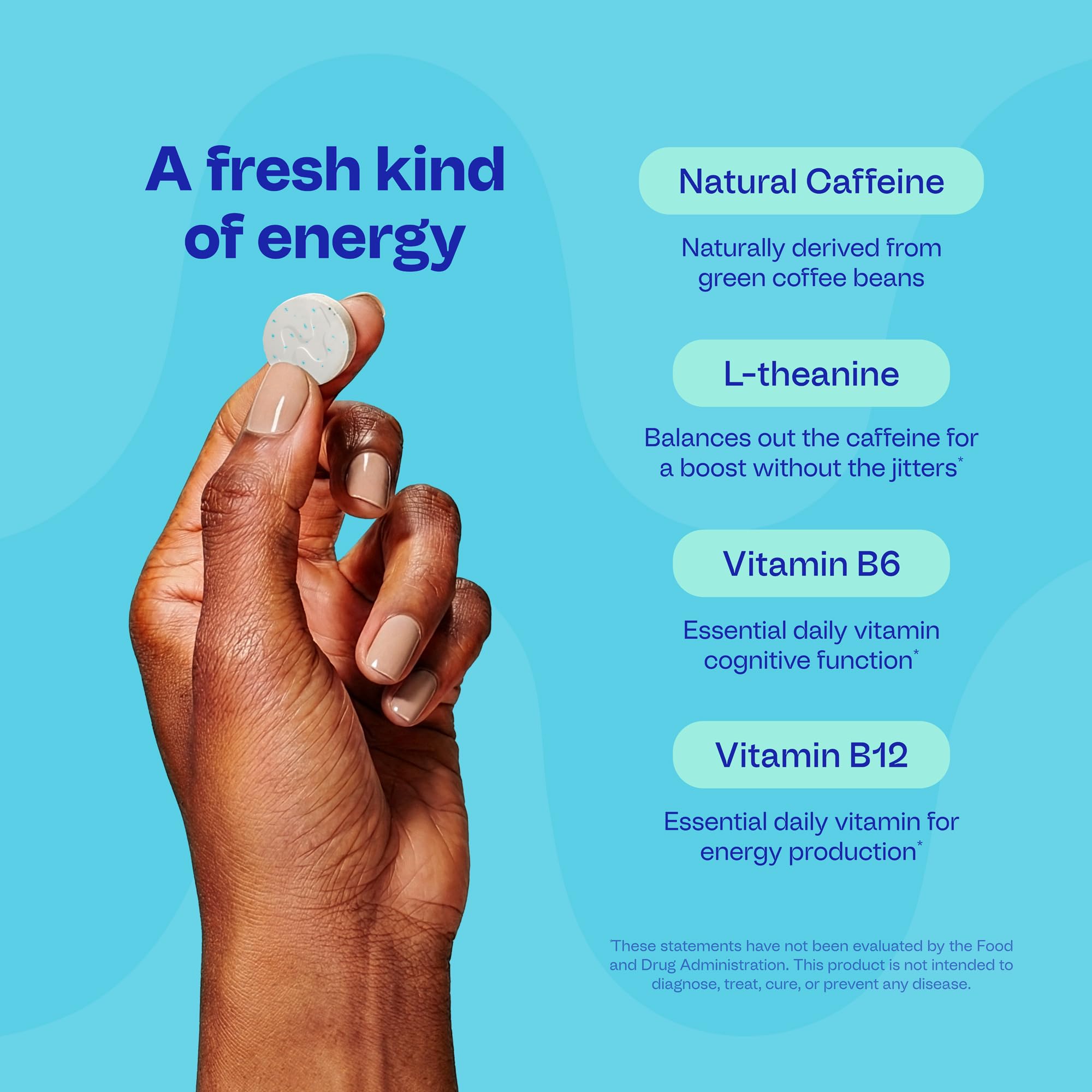 Neuro Energy & Focus Gum - 40mg Natural Caffeine Gum & Nootropic Energy Supplement with L-Theanine & B Vitamins - Sugar Free, Vegan - Peppermint, 90ct NeuroAu supplements