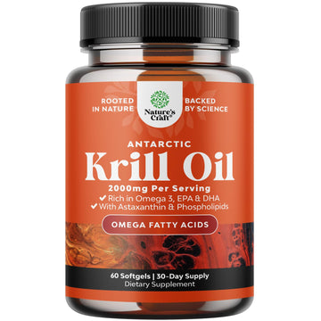 Antarctic Krill Oil 2000mg Softgels Per Serving - Omega 3 Krill Oil Supplement Natures CraftUS supplements