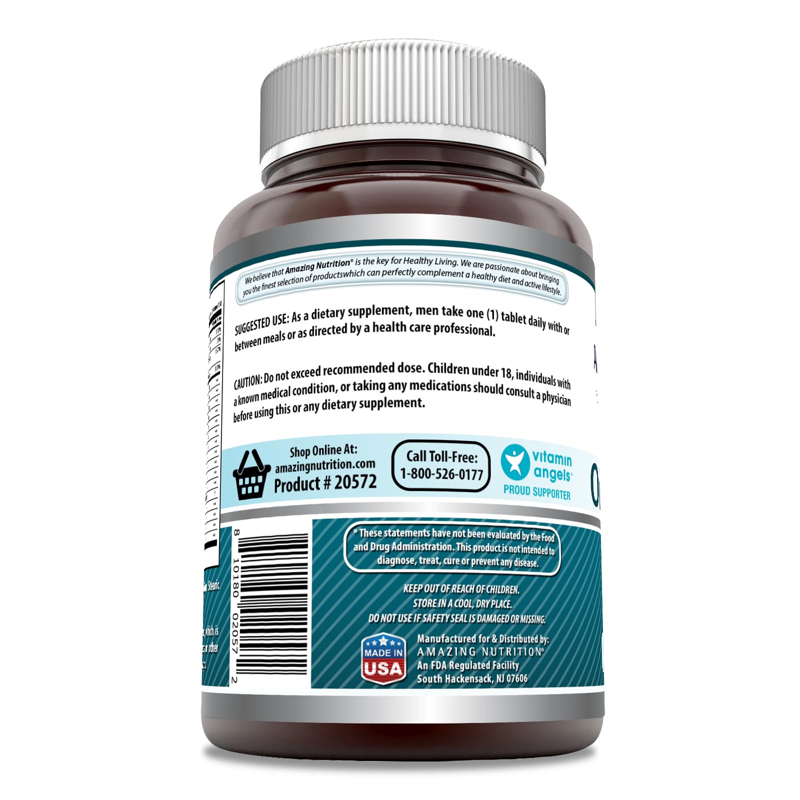 Amazing Formulas Men's One Multivitamin Supplement | Food Based | 150 Tablets | Perfect Blend of Vitamins, Minerals & Probiotics | Non-GMO | Gluten-Free | Made in USA Amazing NutritionAu supplements