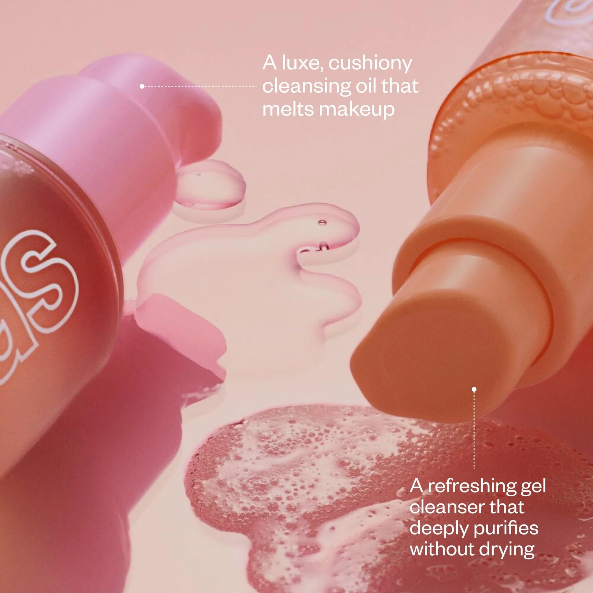 Kosas Mini Plump + Juicy Double Cleansing System — Botanical Oil Cleanser + Gel Cleanser Set, Soap & Sulfate Free, Hydrating Makeup Remover for All Skin Types KosasAu supplements