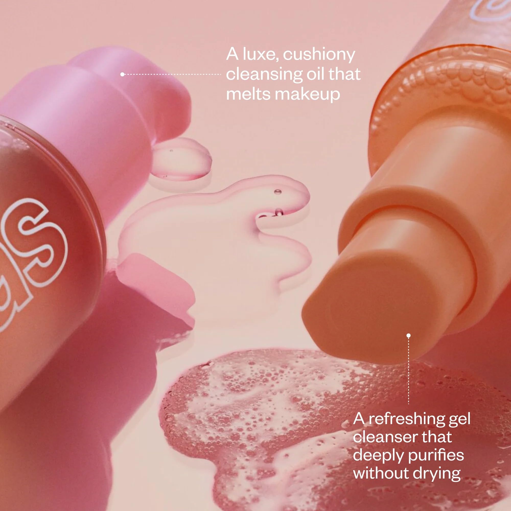 Kosas Mini Plump + Juicy Double Cleansing System — Botanical Oil Cleanser + Gel Cleanser Set, Soap & Sulfate Free, Hydrating Makeup Remover for All Skin Types KosasAu supplements