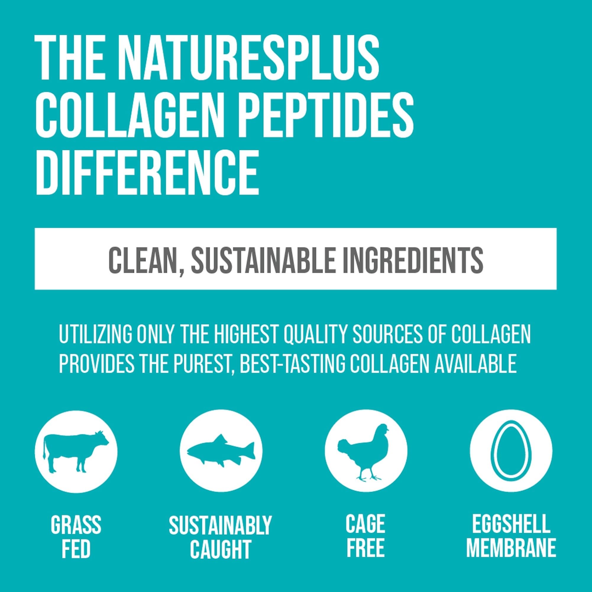 NaturesPlus Collagen Peptides Powder - Premium Hydrolysed Collagen Supplement, 6 Major Types Nature's PlusAu supplements