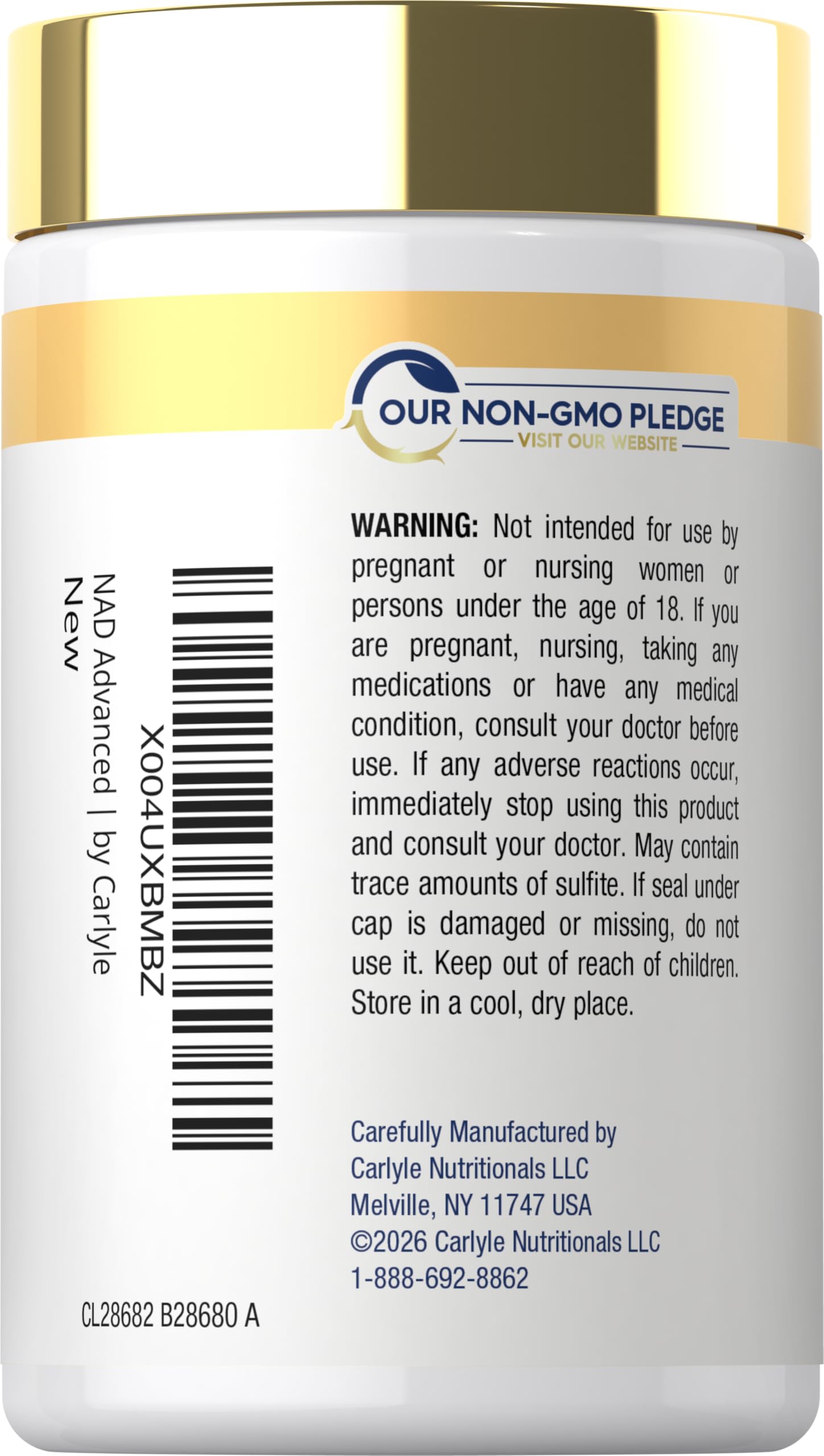 Carlyle NAD+ Supplement 1000 mg | 60 Capsules | with Resveratrol and Collagen | Advanced Complex for Women and Men | Non-GMO & Gluten Free CarlyleAu supplements