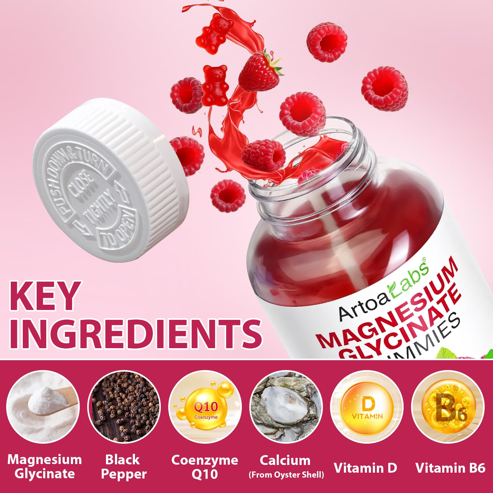 Magnesium Glycinate Gummies 600mg 120 Count - Sugar Free Magnesium Supplement - Supports for Sleep, Memory, Mood, Muscle, Relaxation, Heart & Bone Health BOIUOITIAu supplements