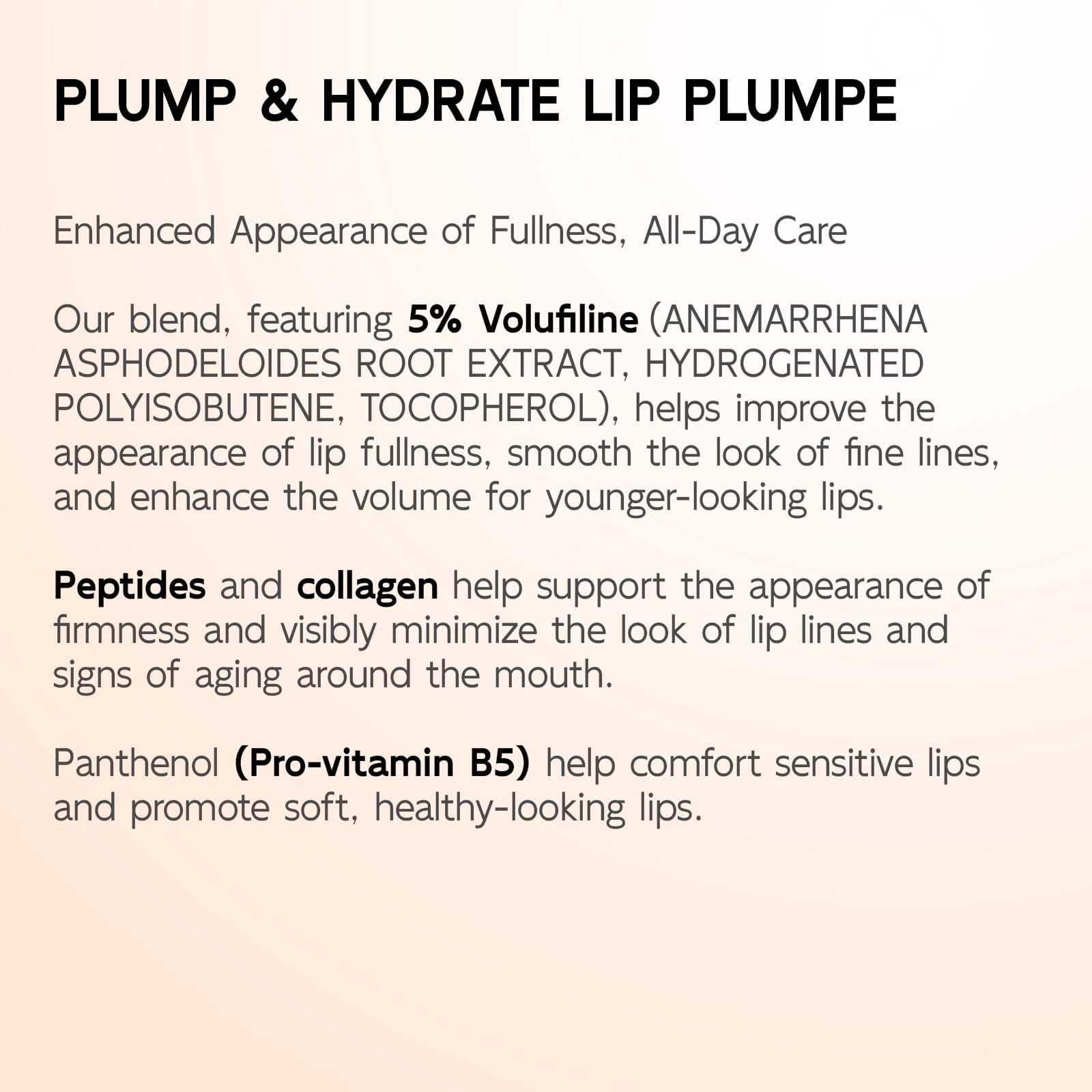 YouthVibe 5% Volufiline Lip Plumper, Nourishing & Anti Aging Over Time with Squalane, Shea Butter, Collagen, Peptide & PDRN - No Burning, No Tingling for Gentle Daily Plumping YouthVibeAu supplements