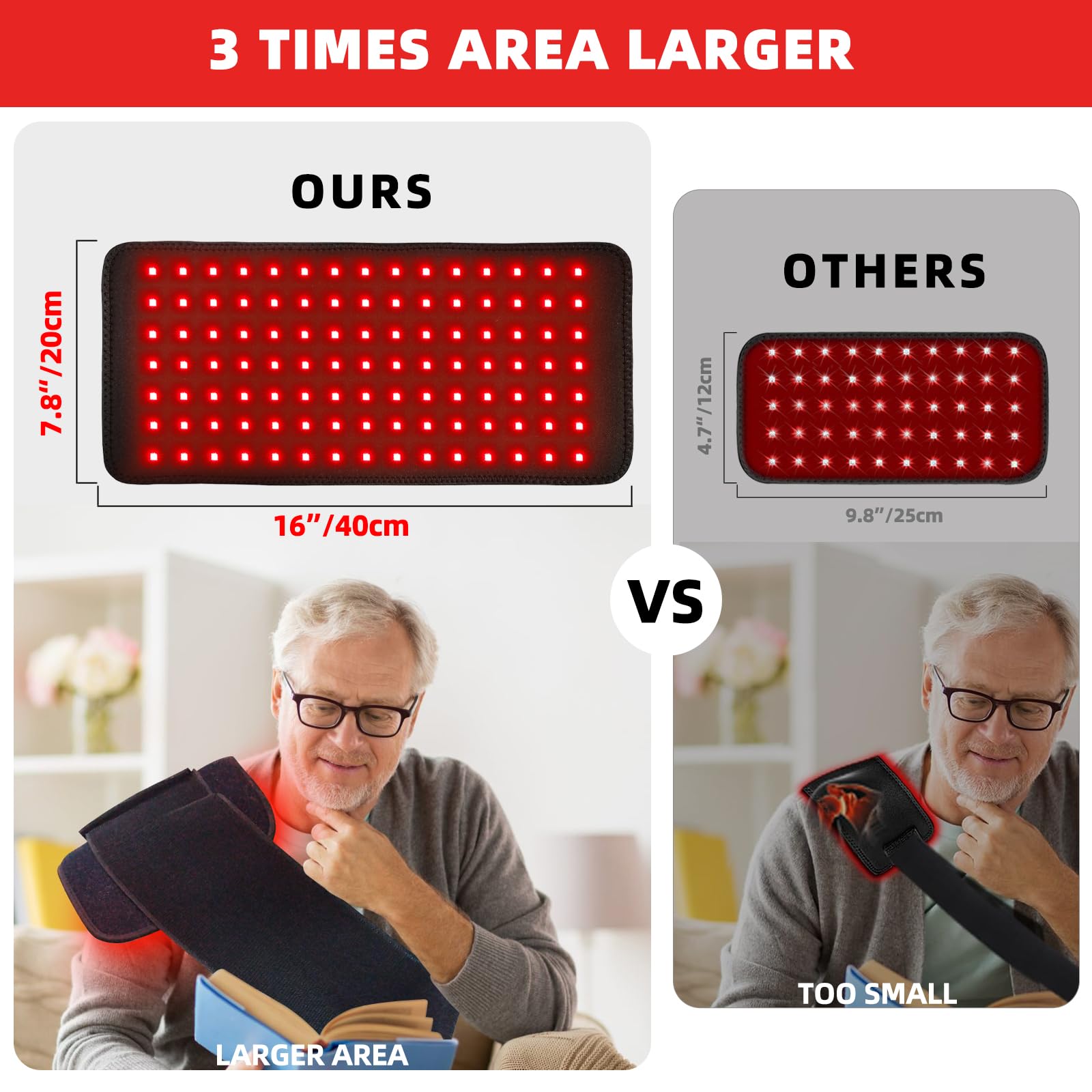 Red Light Therapy Infrared Light Therapy Heating Wrap Belt for Body Back Knee Shoulder Waist Muscle Pain AKYSUNAu supplements