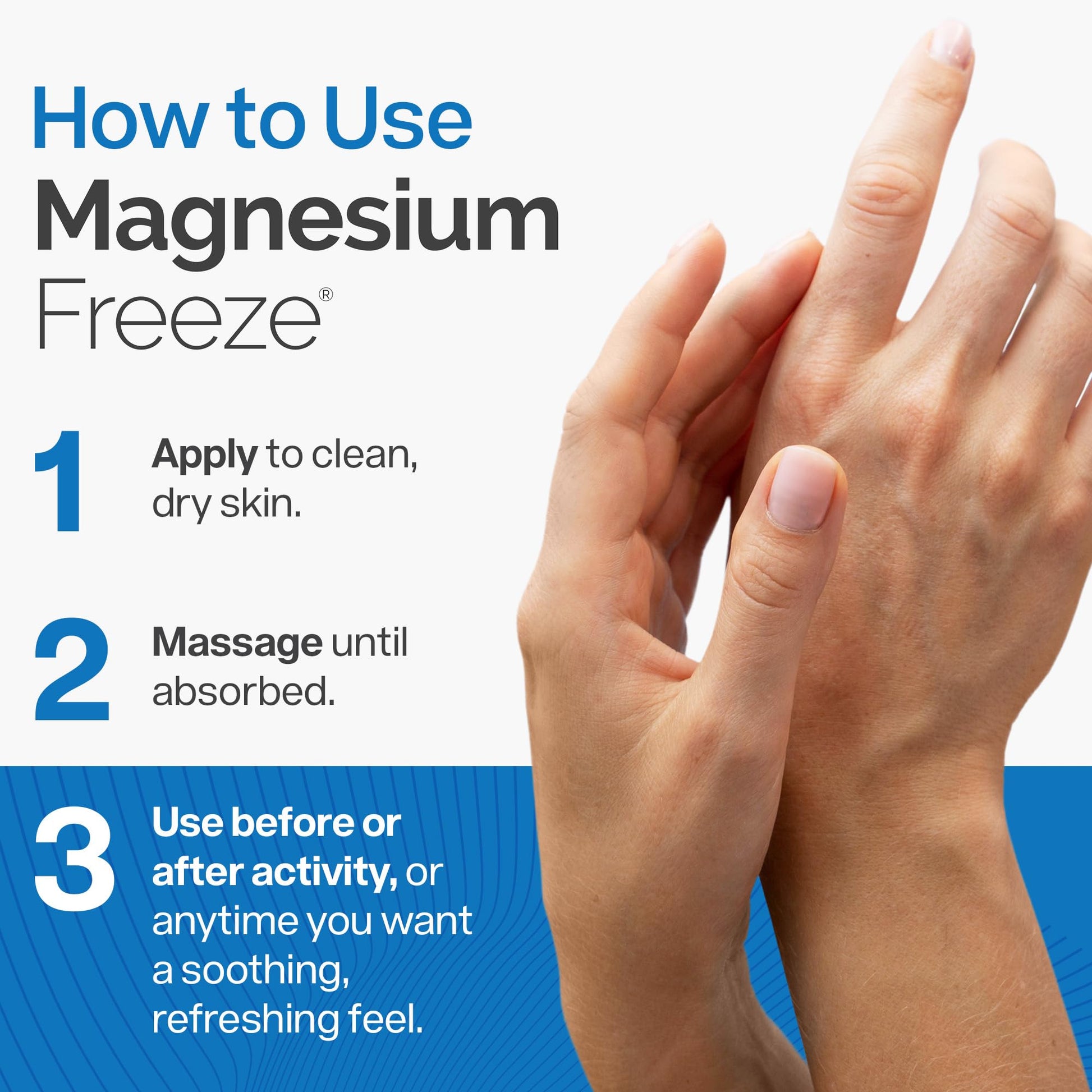 Magnesium Freeze - Topical Magnesium Cream with Niacinamide for Joints, Low Back, Sciatic Nerve, Knee, Hip, & Foot - Fast Acting Cooling Formula - Lightweight, Non-Greasy - 4oz OsteoShieldAu supplements