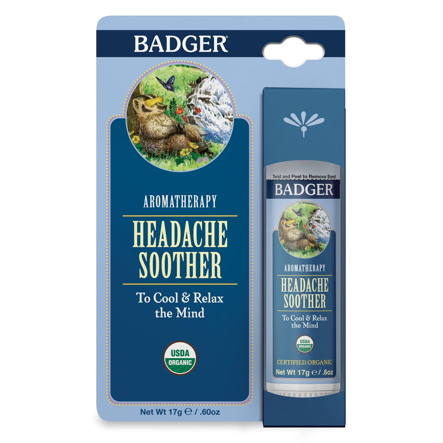 Badger Headache Soother - .6 oz Stick BadgerAu supplements