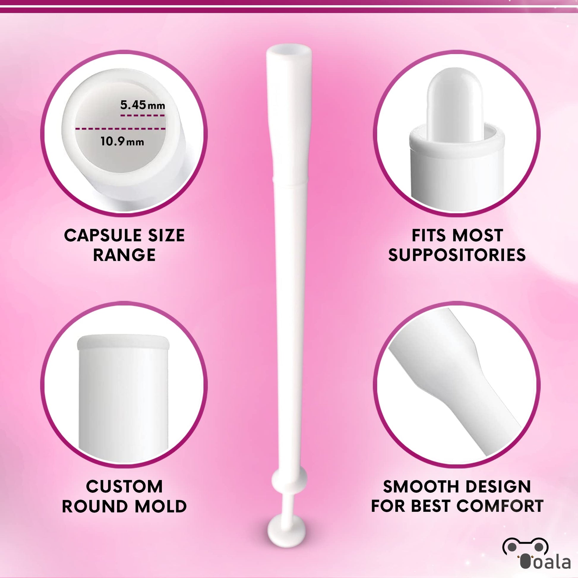 Ooala Disposable Vaginal Suppository Applicators (30-Pack) | Fits Most Brands, Pills, Tablets and Boric Acid OoalaAu supplements
