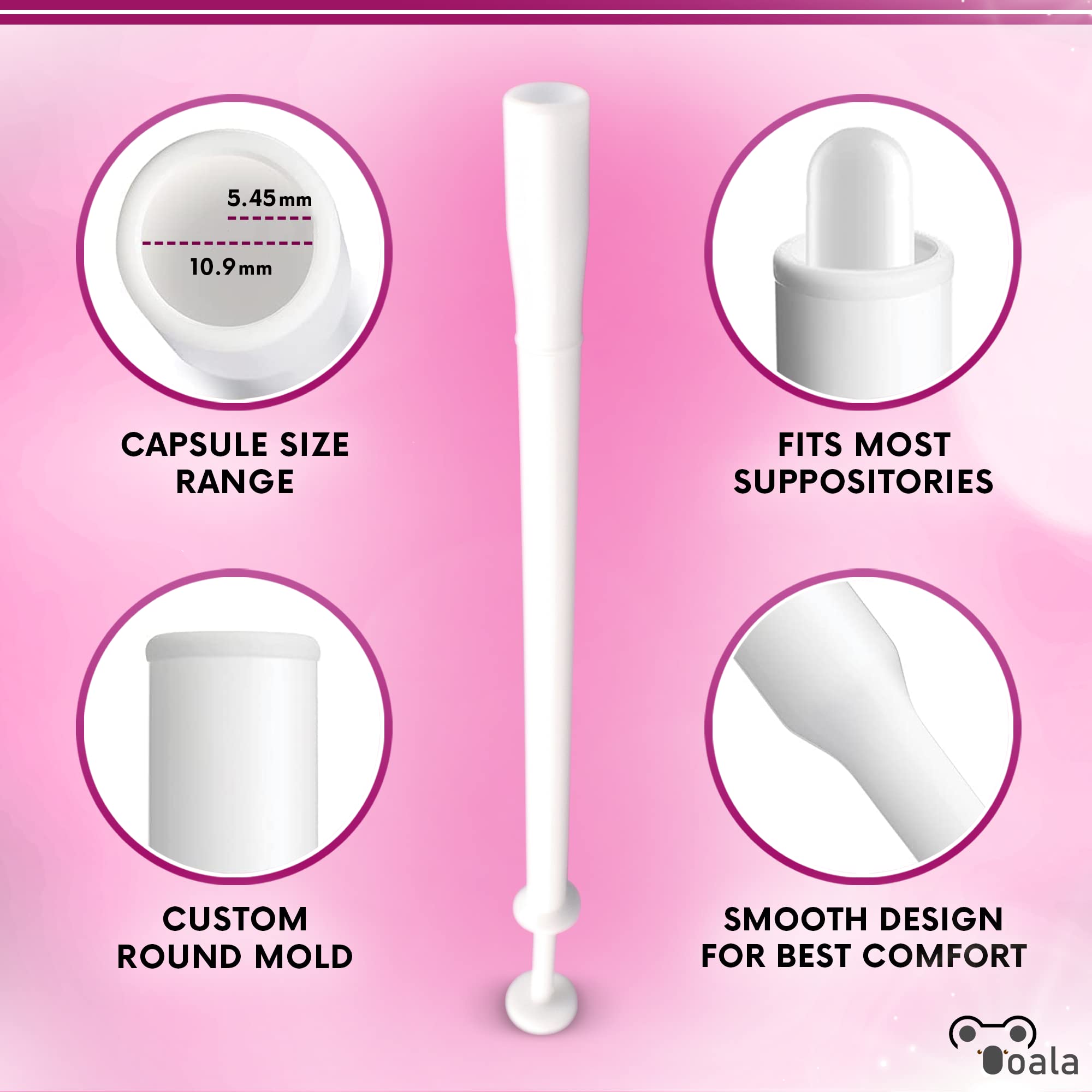 Ooala Disposable Vaginal Suppository Applicators (30-Pack) | Fits Most Brands, Pills, Tablets and Boric Acid OoalaAu supplements