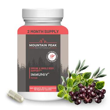 Mountain Peak Nutritionals Immuni-V - Immune System & Whole Body Support Supplement - Natural Antioxidant Booster with Humic Acid, Olive Extract, & Elderberry (60 Vegetarian Capsules) Mountain Peak NutritionalsAu supplements