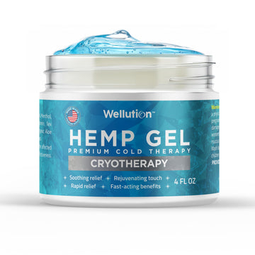 WELLUTION Cryotherapy Hemp Gel – Gentle Cooling Sensation with Menthol & Arnica – Non-Greasy, Quick-Absorbing Formula – Lightweight Gel for Comfort & Refreshing Feel – 4oz WELLUTIONAu supplements