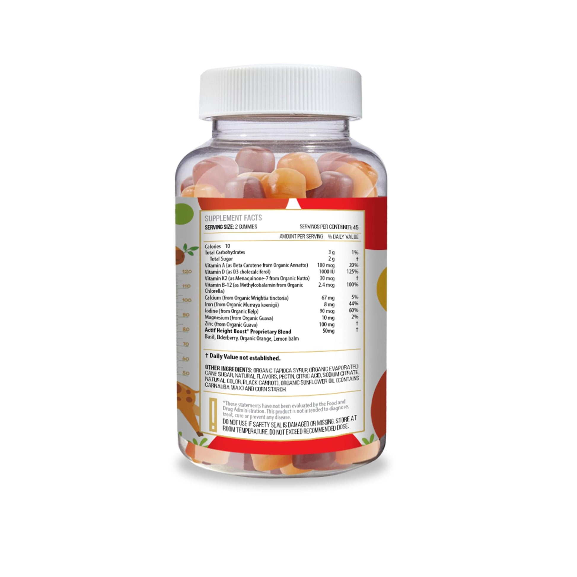 Actif Height Boost Mega Support for Kids 3-8 Years Old, Height Growth with 10+ Factors, 60 Gummies, Strawberry Flavor, Get Tall Fast Formula ACTIFAu supplements