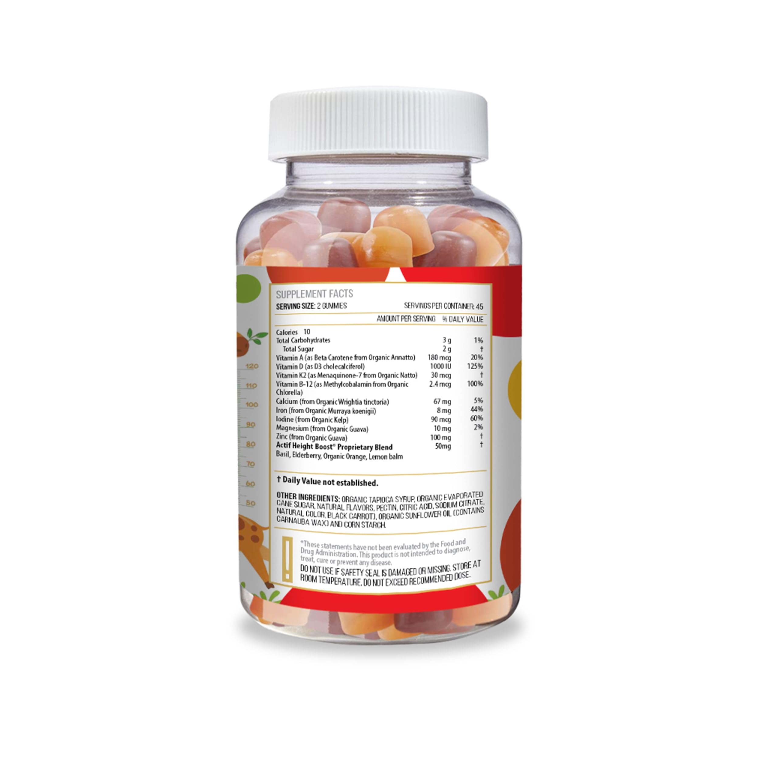 Actif Height Boost Mega Support for Kids 3-8 Years Old, Height Growth with 10+ Factors, 60 Gummies, Strawberry Flavor, Get Tall Fast Formula ACTIFAu supplements