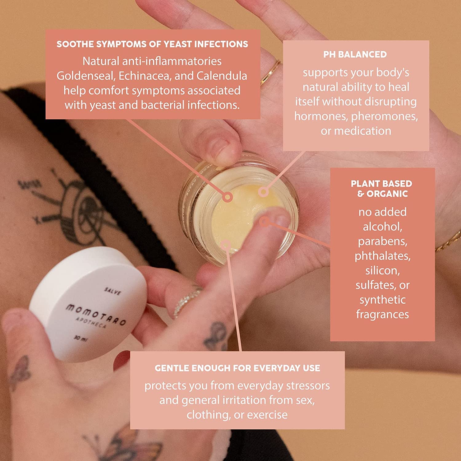 MOMOTARO APOTHECA Vaginal Moisturizer, Organic Vulva Salve - Intimate Soothing Balm MOMOTARO APOTHECAAu supplements