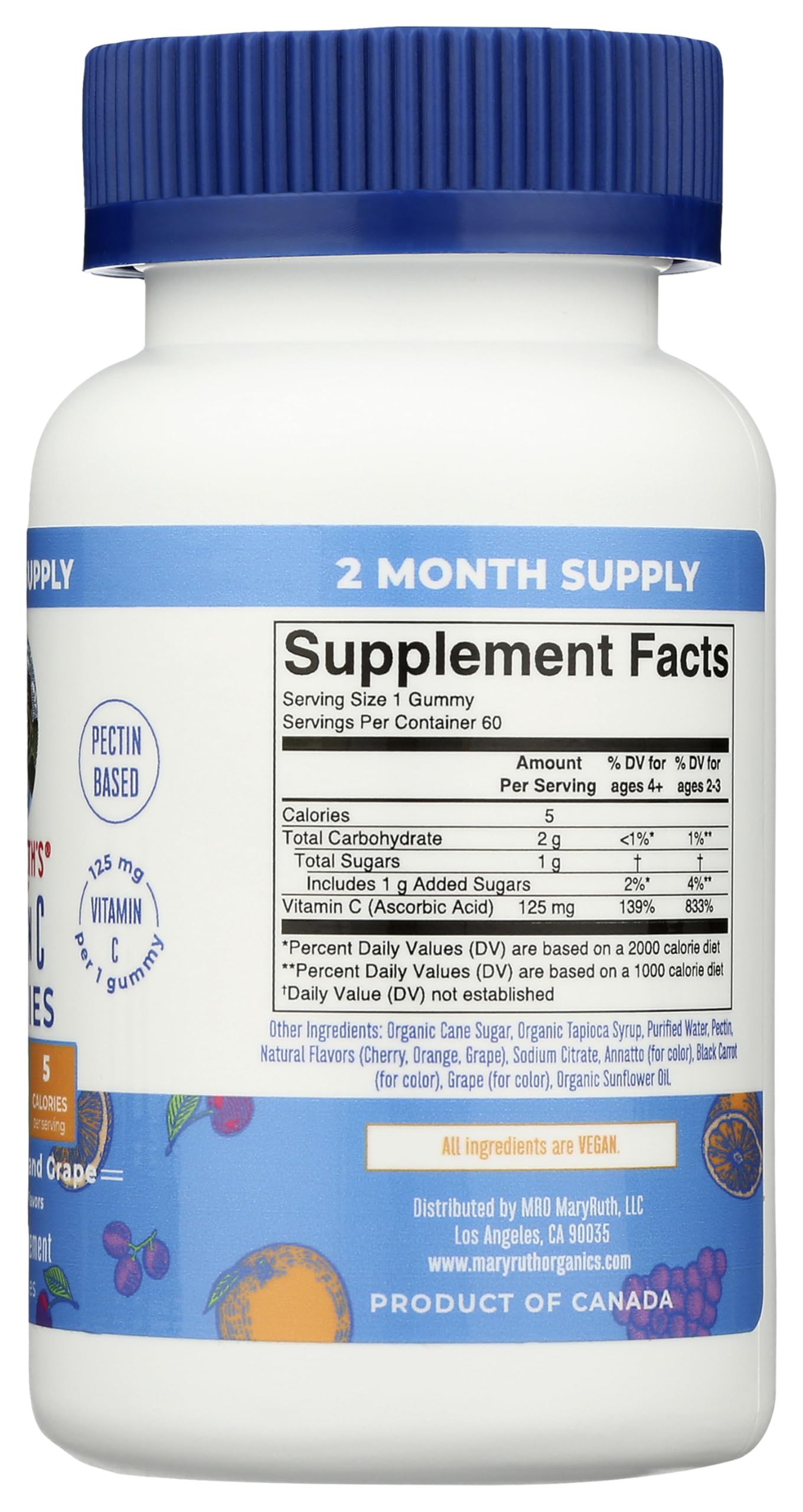 MaryRuth Organics Vitamin C Gummies | Supplement for Immune Support & Overall Health | Immune Support Supplement | Vitamin C for Adults & Kids | Vegan | Non-GMO | 60 Servings MARYRUTH'SUS supplements