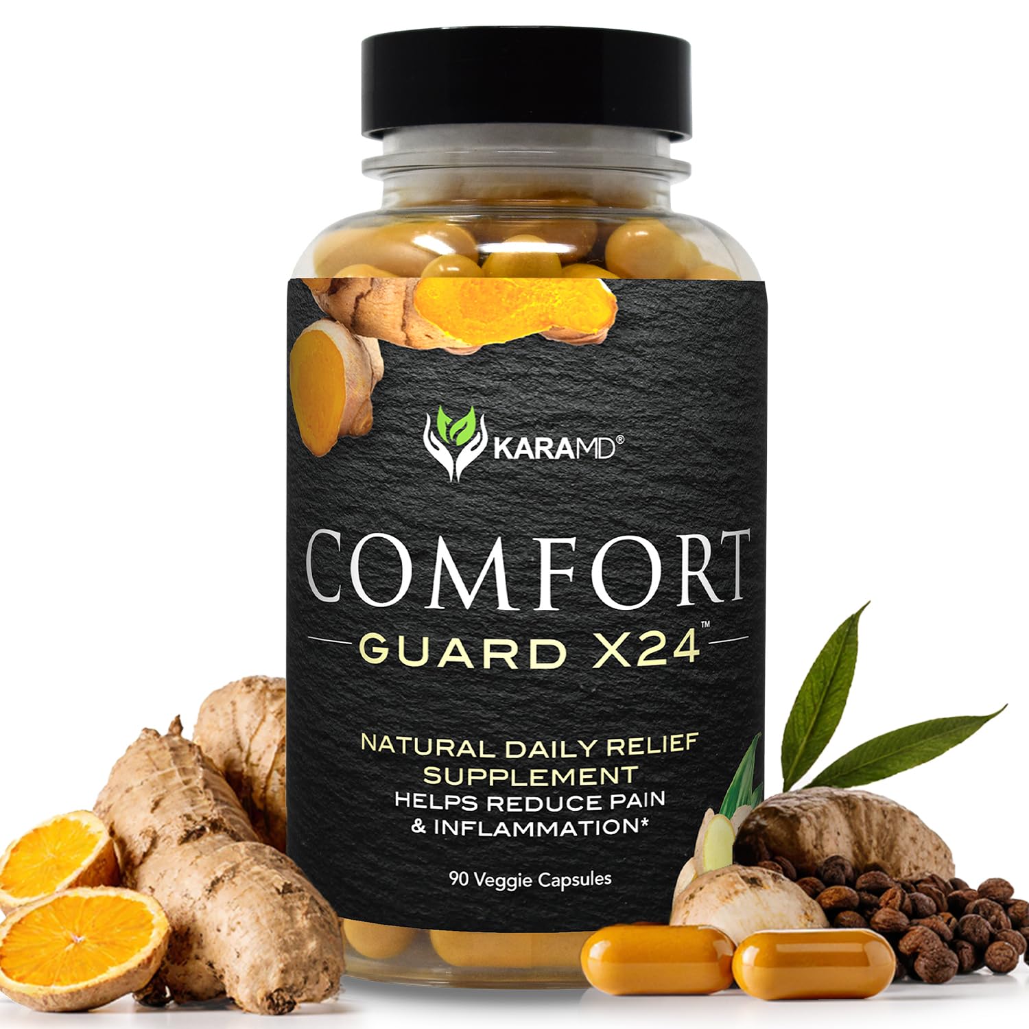 KaraMD Comfort Guard X24 | Joint & Movement Support Supplement | Turmeric Curcumin, Boswellia & Ginger | Ease Muscle Discomfort & Joint Stiffness | Non-GMO, Gluten Free & Vegan Friendly (30 Servings) KaraMDAu supplements