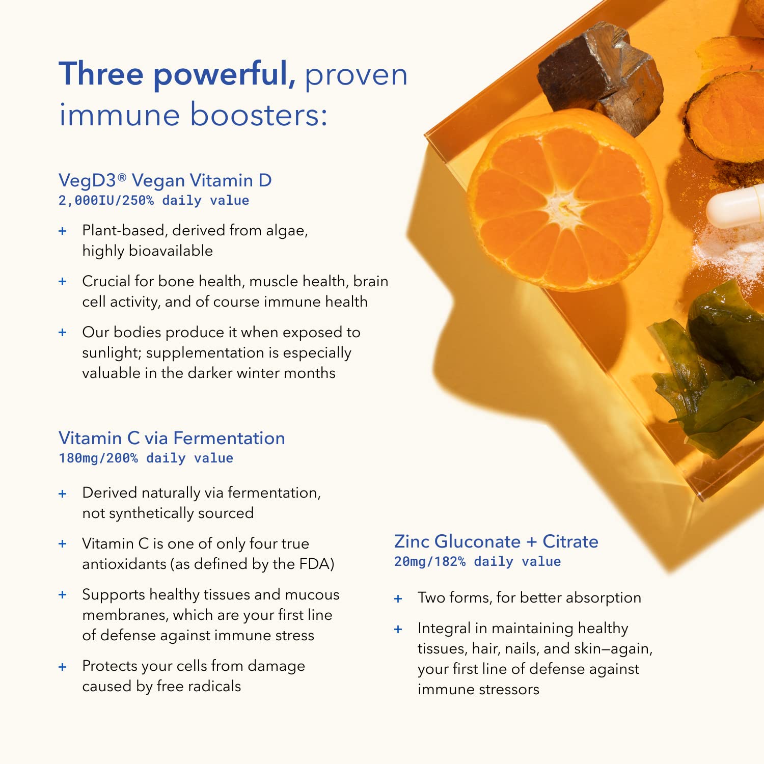 TRU NIAGEN Immune Support Supplement - Daily Defense - Vitamin C from Fermentation, Vegan Vitamin D3 2000 IU, Zinc, Plus Theracurmin (Curcumin) + Multi Award-Winning NAD Boosting Niagen 150mg 30ct TRU NIAGENUS supplements