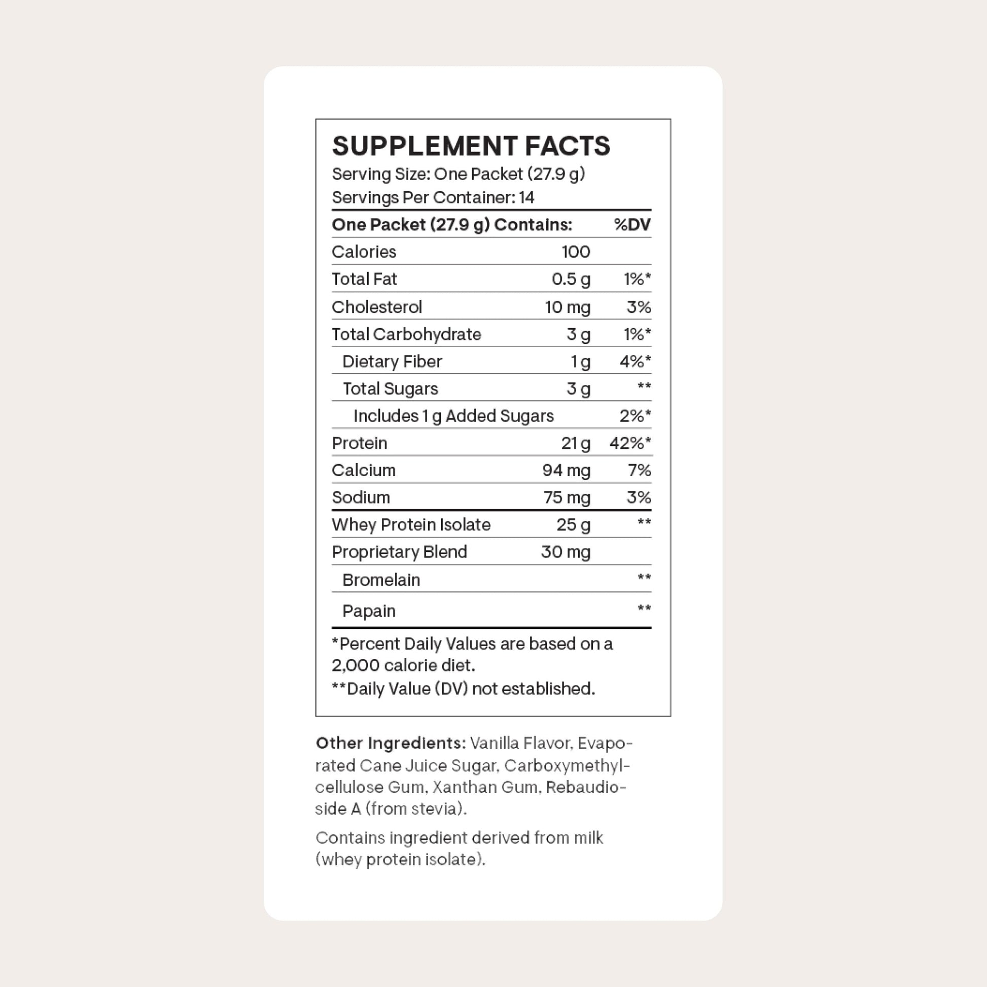 THORNE - Whey Protein Isolate - 21 Grams of Easy-to-Digest Whey Protein Powder - NSF Certified for Sport - Vanilla - 13.79 Ounces - 14 Packets THORNEAu supplements