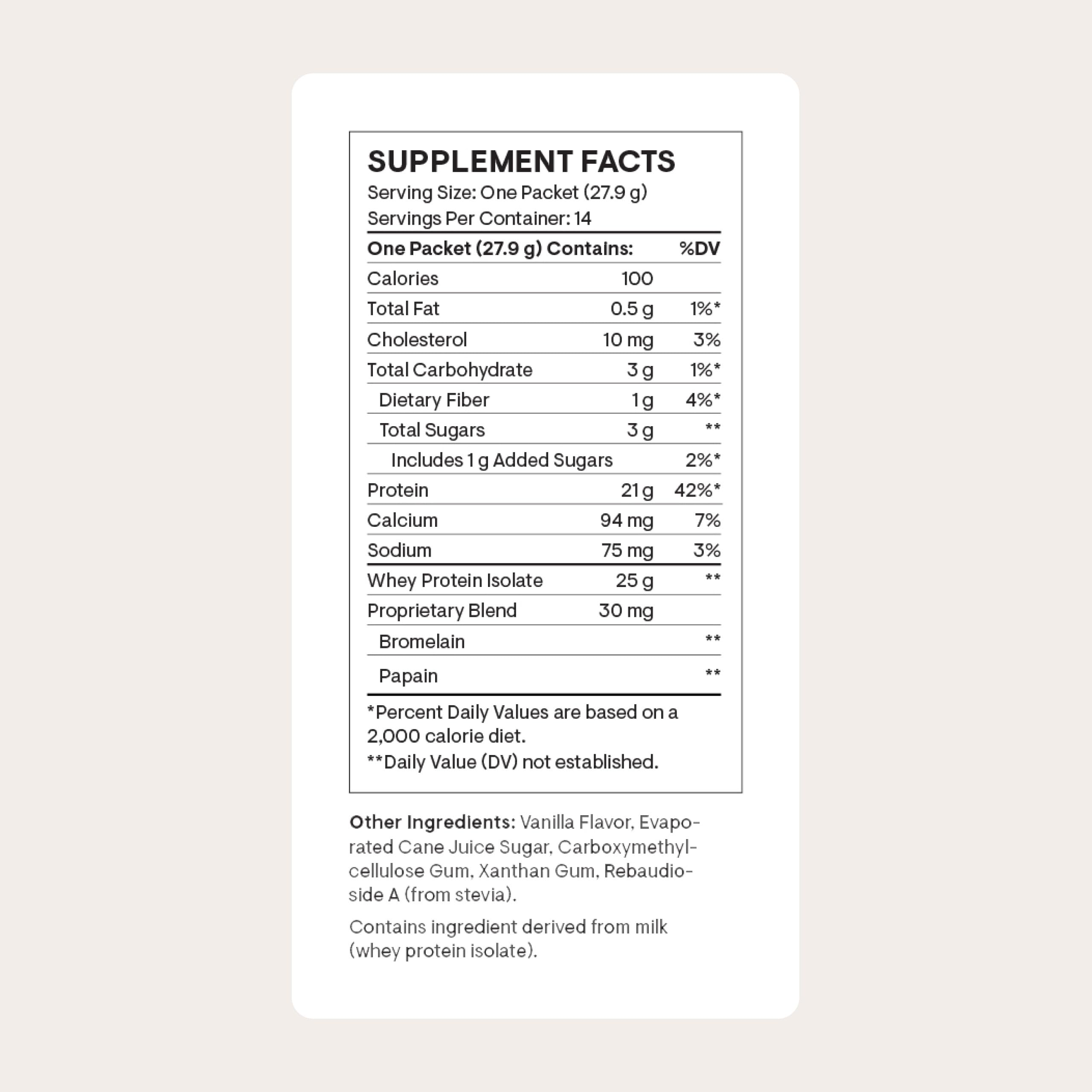 THORNE - Whey Protein Isolate - 21 Grams of Easy-to-Digest Whey Protein Powder - NSF Certified for Sport - Vanilla - 13.79 Ounces - 14 Packets THORNEAu supplements