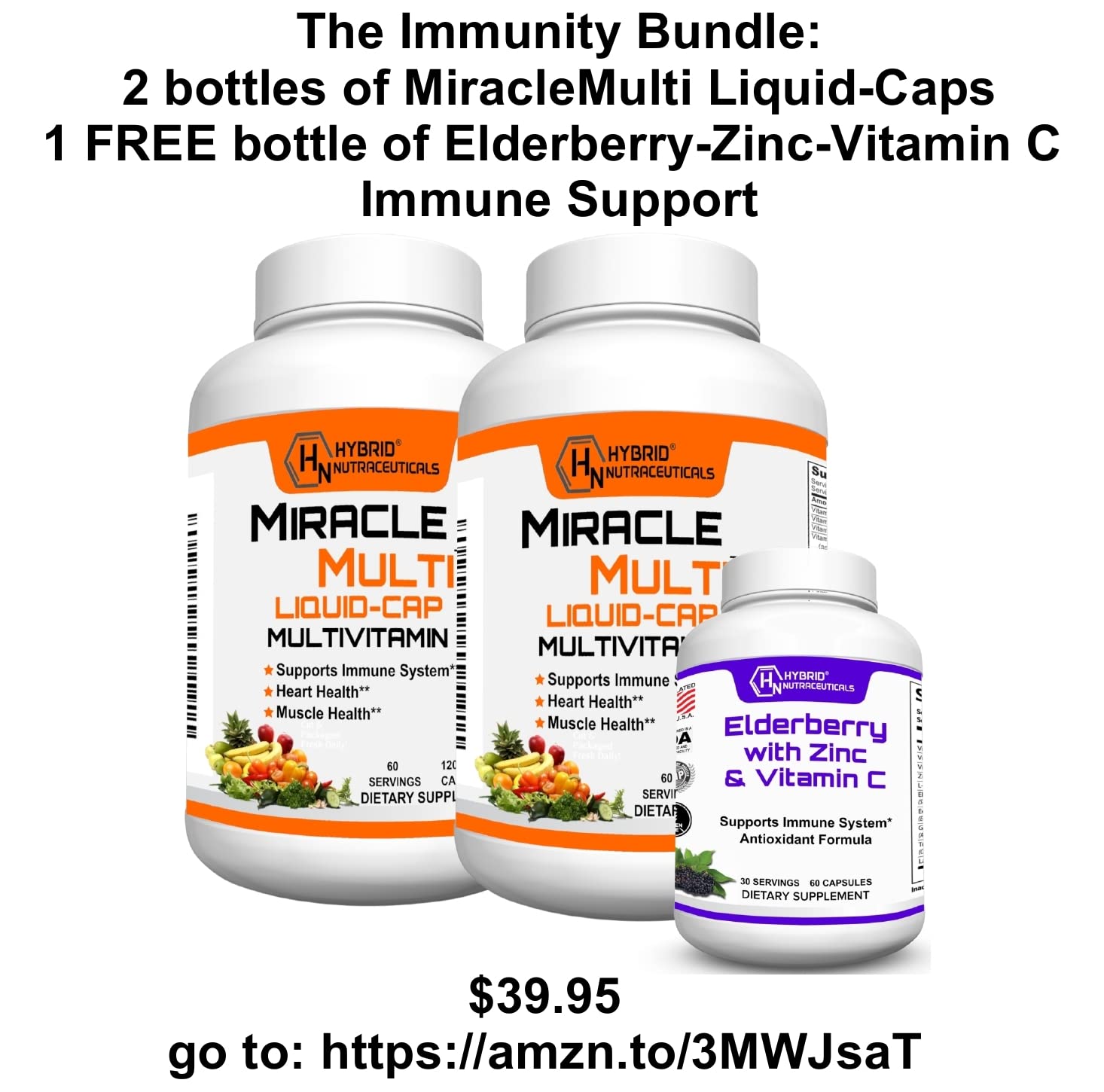 MiracleMulti Liquid Multivitamin Capsules for Men & Women - Complete Whole Food Blend Daily Vitamin & Mineral Supplement with CoQ10, B12, 42 Superfood Enzyme - 120 Softgels Hybrid NutraceuticalsAu supplements