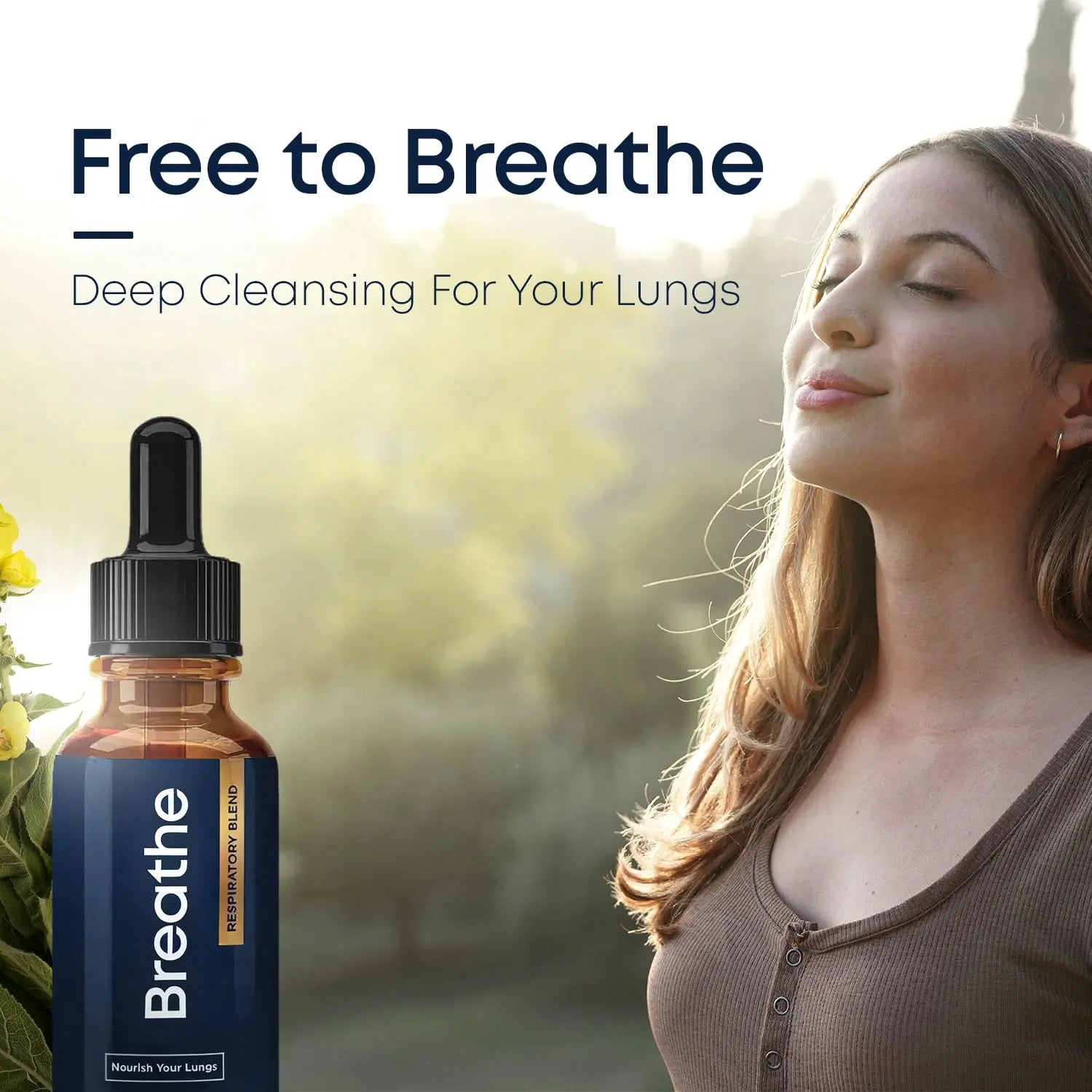 BREATHE & BREATHE PM Bundle - 60 Caps & 1 fl.oz. Mullein Drops for Lungs & Airways: Peppermint, Thyme, & Mullein Leaf Extract for Lungs Detox for Smokers - Clear Mucus & Breathe - GMO-Free & USA-Made Herbal Tea Therapynz supplements