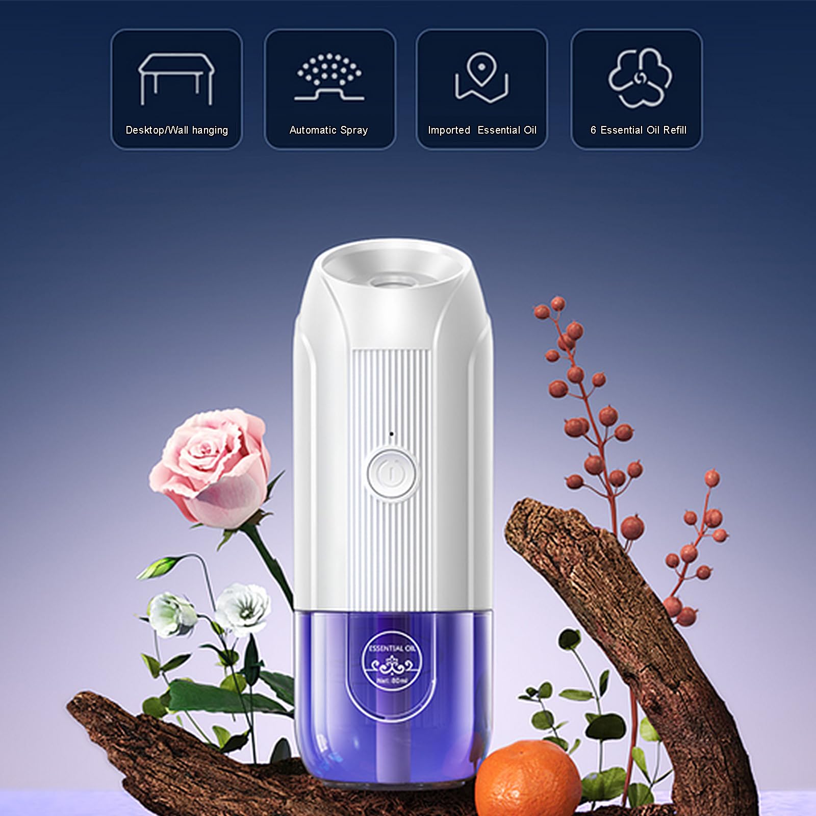 Mini Essential Oil Diffuser, Ultrasonic Mist Air Fresheners for Home with 80 ml Lavender Essential Oils DIUFJAGAu supplements