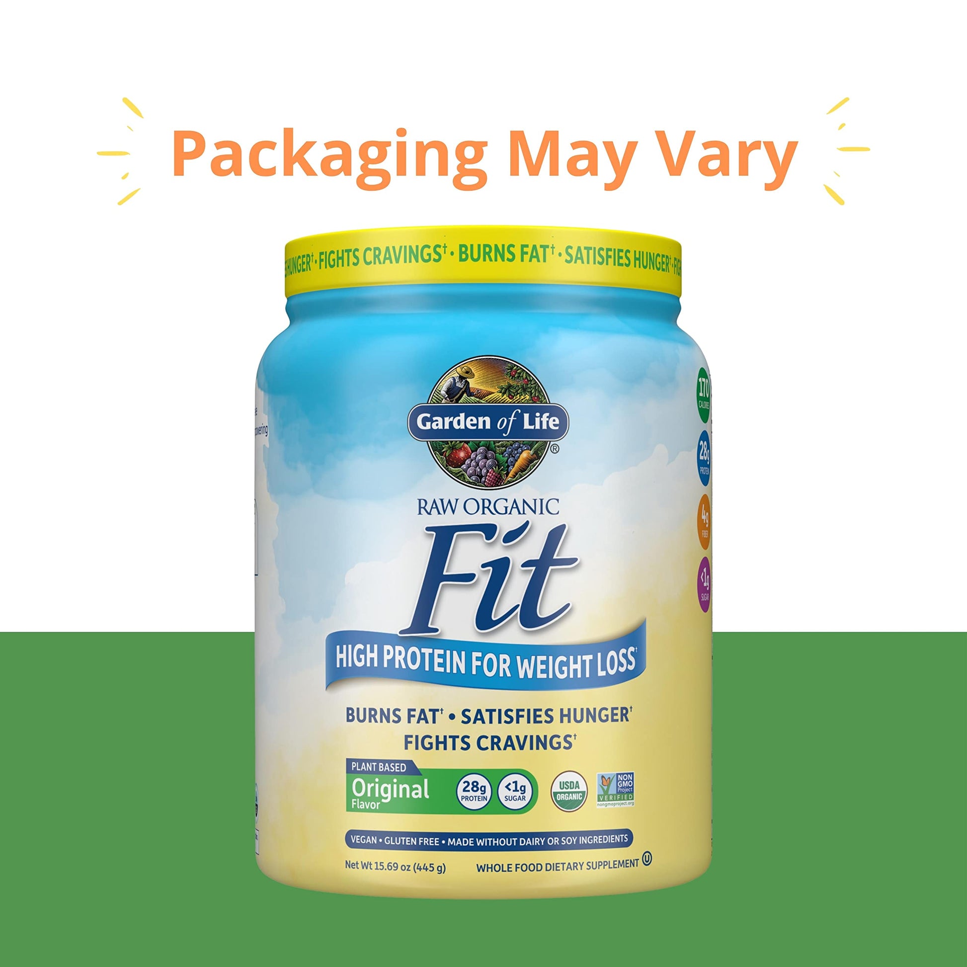 Garden of Life Raw Organic Fit Powder, Original - High Protein for Weight Loss (28g) Plus Garden of LifeUS supplements