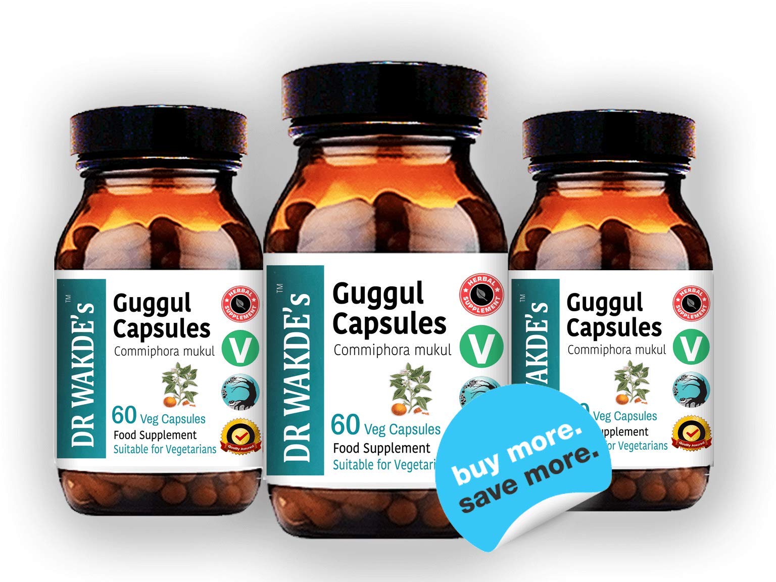 DR WAKDE'S Guggul Capsules (Mukul Myrrh, Commiphora Mukul, 60 Veg Caps, Plant-Based Supplement, Ayurvedic Herb, All Natural, Vegan) DR WAKDE'sAu supplements