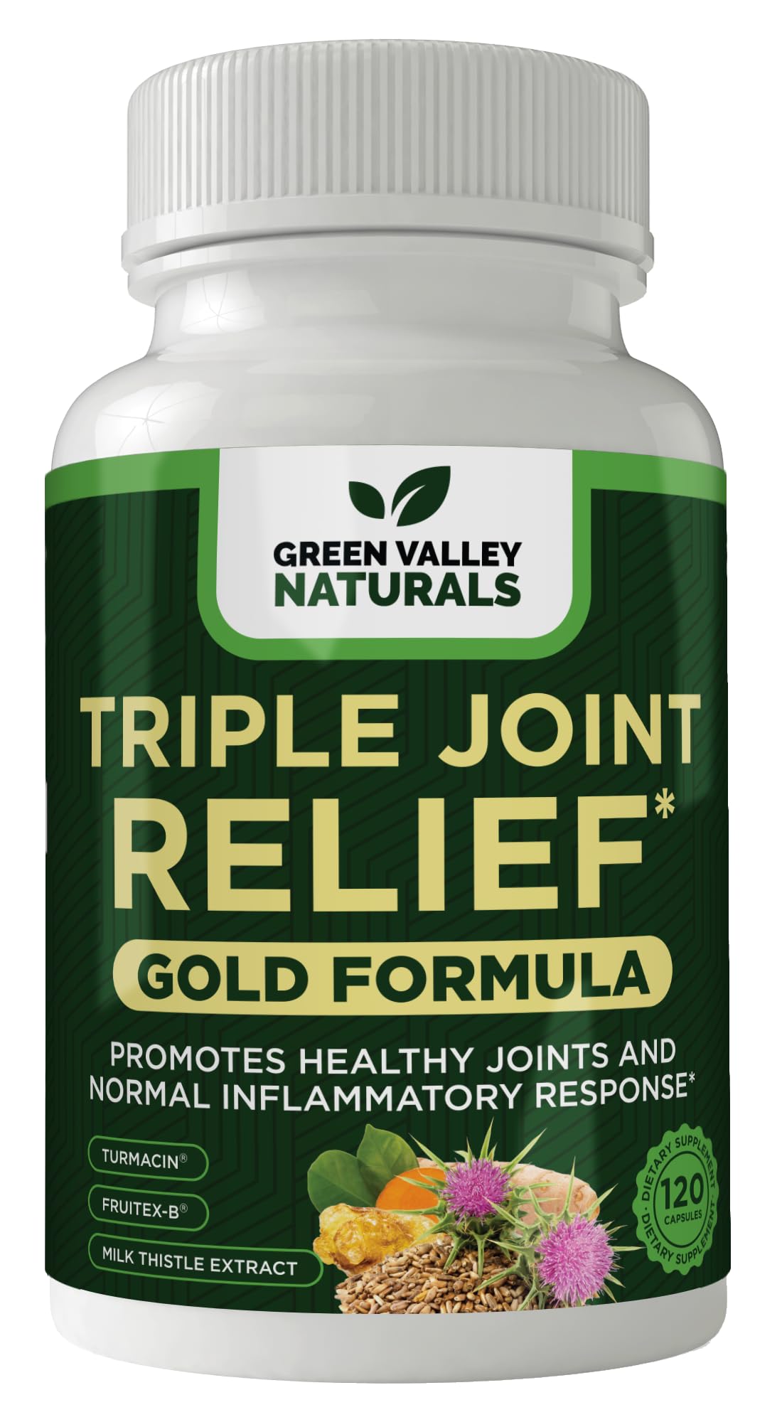 GREEN VALLEY NATURALS Triple Joint Relief Gold – Joint Support Supplement with Turmeric (Turmacin®, BCM-95®), Boswellia (AprèsFlex®) & Boron – Supports Mobility & Flexibility – 120 Capsules GREEN VALLEY NATURALSAu supplements