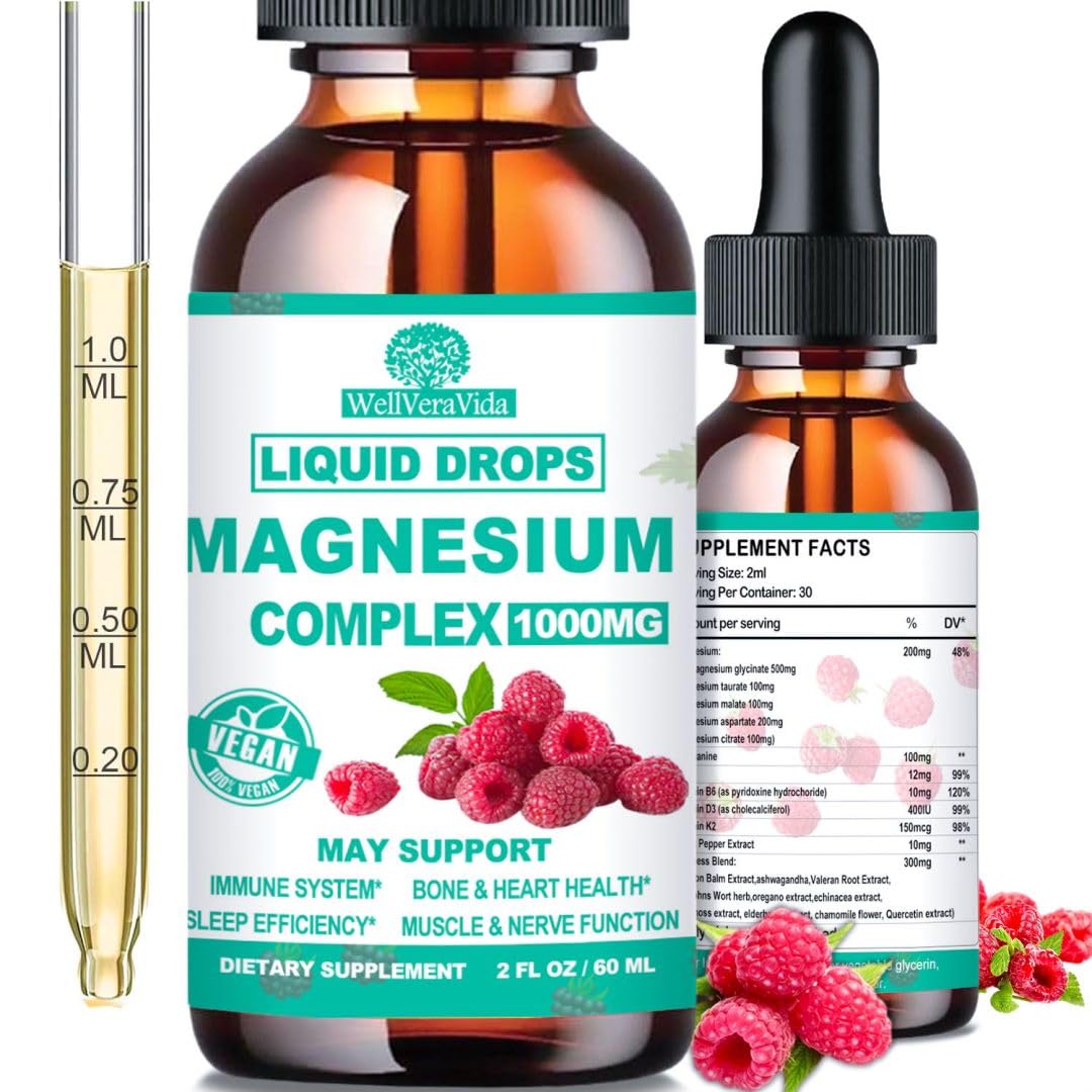 Cortisol Detox for Women & Men w. Super Calm 16-in-1 Magnesium, Theanine, Ashwagandha, St Johns Wort, Lemon Balm, Cortisol Wellness Liquid Drops for Balanced Cortisol, Harmone Balanced & Relaxation WellVeraVidaAu supplements