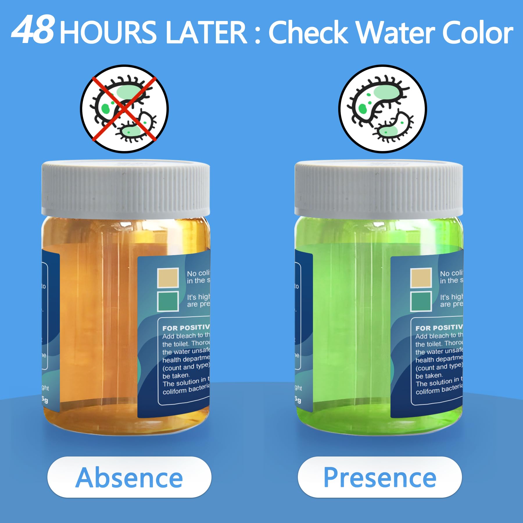 Coliform Bacteria Test Kit: 12-Pack Easy at-Home Well, Tap, Pool, Spring, Pond, Lake Drinking Water Quality Test FUNSWTMAu supplements