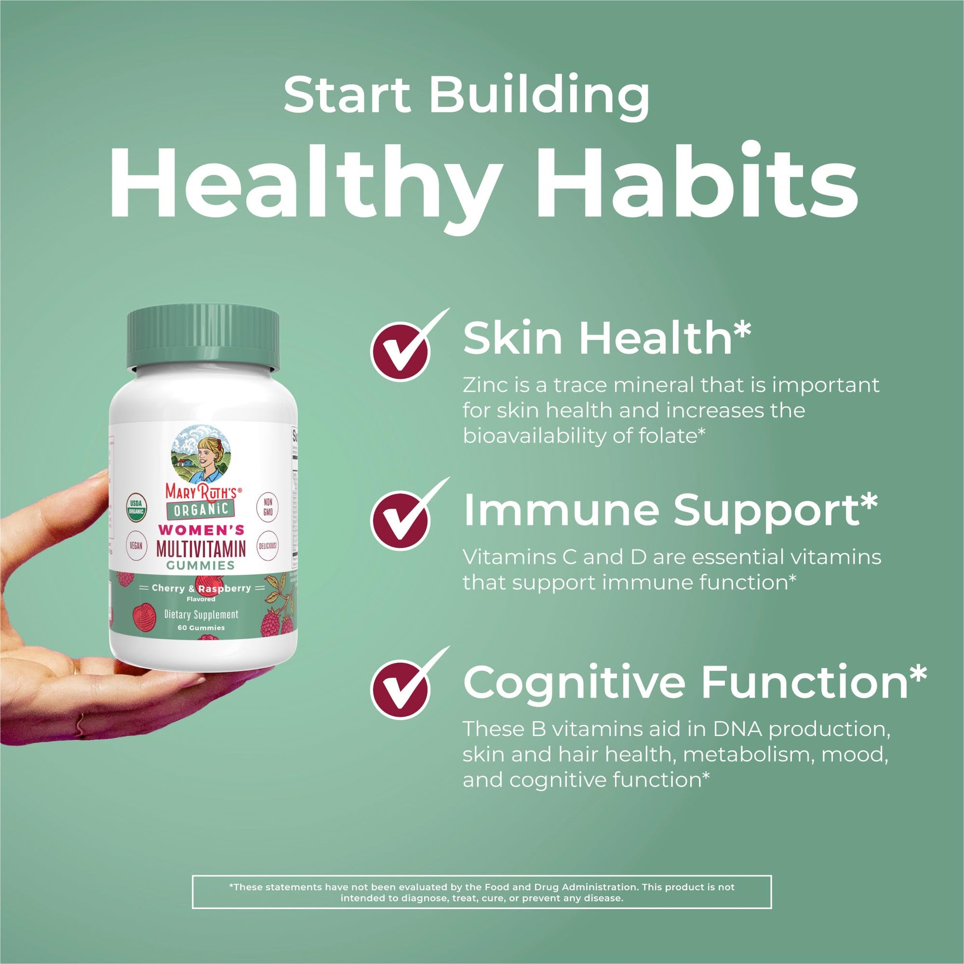 MaryRuth Organics Multivitamin for Women 14 | Women's Multivitamin Gummies for Immune Support| Skin Health | MaryRuth OrganicsAu supplements