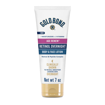 Gold Bond Age Renew Retinol Overnight Body & Face Lotion, With Retinol Gold BondUS supplements