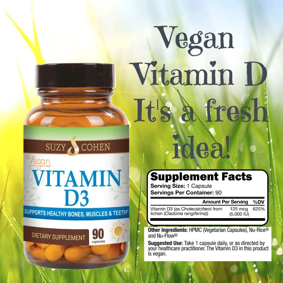 Script Essentials Vegan Vitamin D3 5,000 IU for Healthy Muscle Function, Bone Health, and Immune Support - Non-GMO, Gluten Free and Kosher Certified - 90 Servings Script EssentialsAu supplements