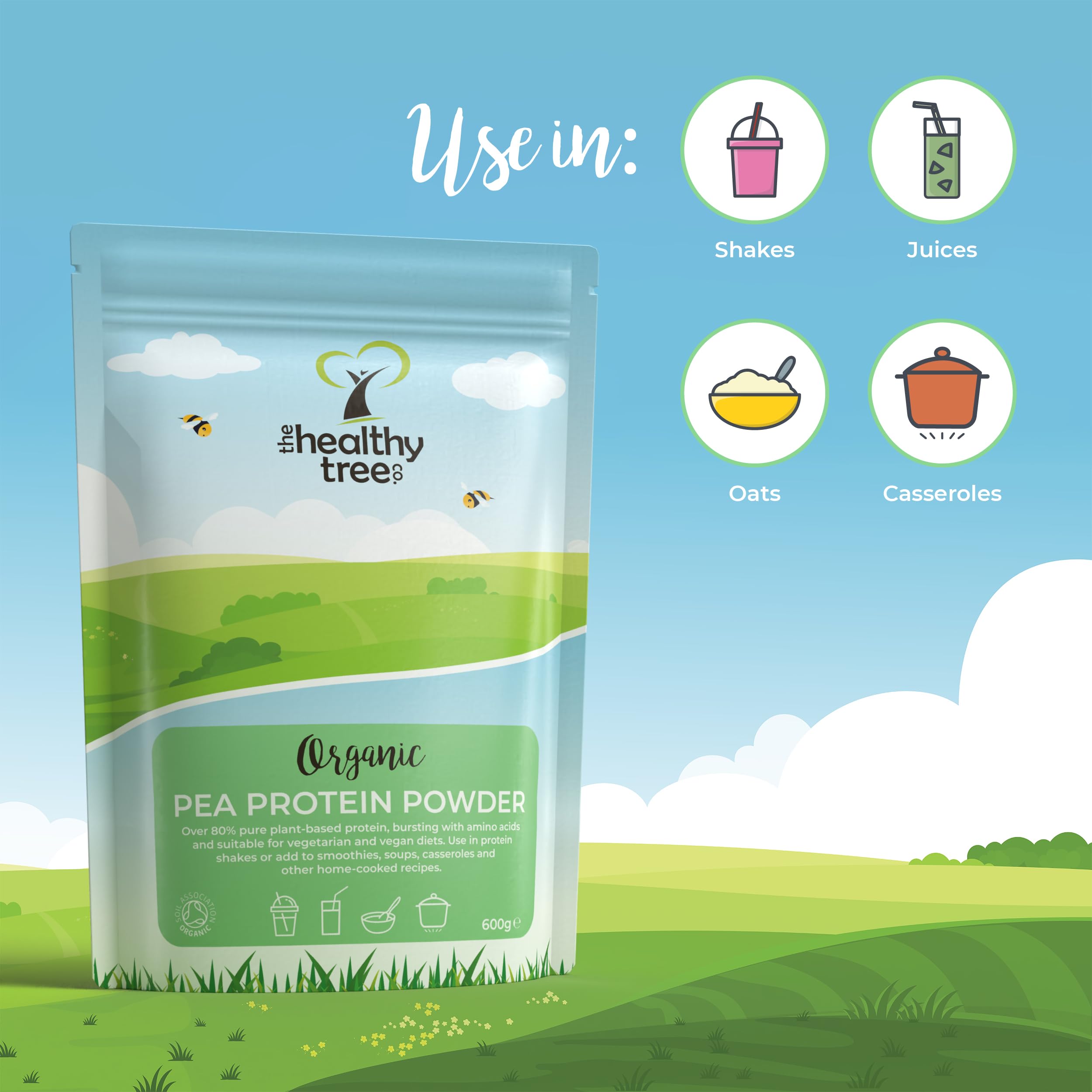 Organic Pea Protein Powder - European Vegan Protein Powder by TheHealthyTree Company TheHealthyTree CompanyAu supplements
