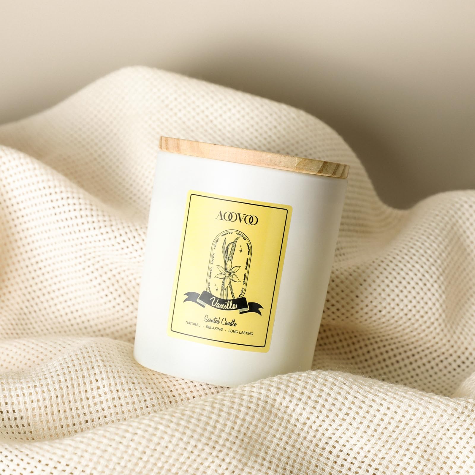 Vanilla Soy Candles Gift for Women - Aromatherapy Candle with Crystals Inside, 10oz Natural Soy Wax Candles AOOVOOAu supplements