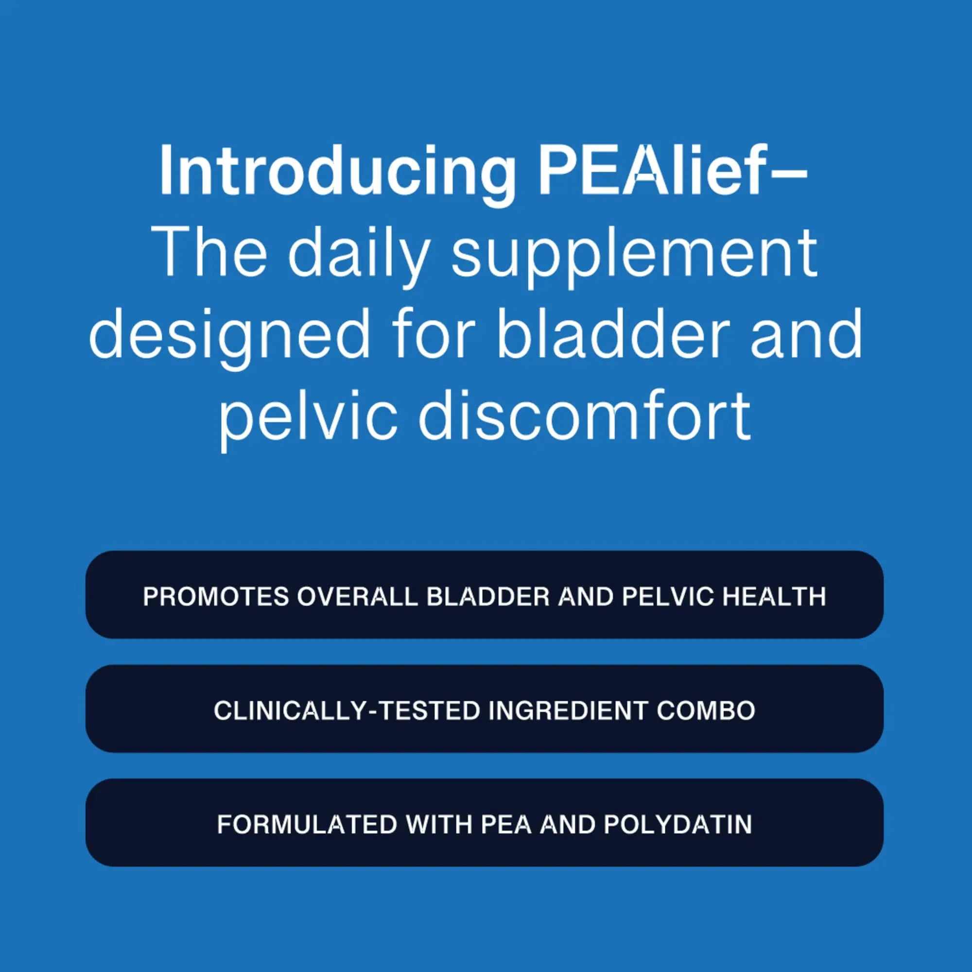 PEAlief Pea + Polydatin – New Bladder & Urinary Comfort Support with Clinically Tested Ingredient Combination — One Pill Per Day, 60 Day Supply PEAliefAu supplements