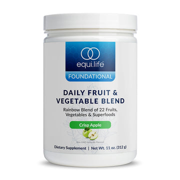 Equilife Daily Fruit & Vegetable Blend, Superfood Antioxidant Supplement, Crisp Apple Flavor with Vitamin C, Fiber, and 9 Essential Amino Acids, Supports Energy, Low Sugar, Vegan, 30 Servings Tub EquilifeAu supplements
