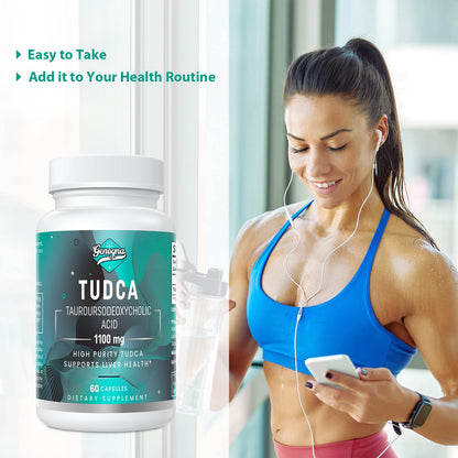 Genogna TUDCA 1100mg-Liver Support Supplement for Detox Cleanse, Water-Soluble Bile GenognaUS supplements