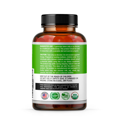 USDA Organic Apple Cider Vinegar Gummies with The Mother. AVC Keto Gummy Vitamins Simple OrganicaUS supplements